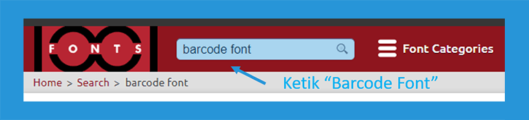 Cari Font Barcode