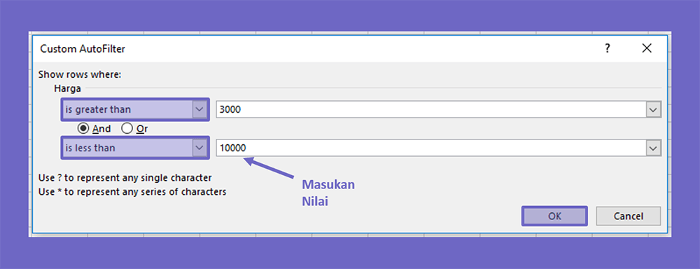 Contoh Format Filter Excel
