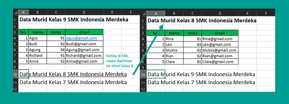 Contoh Sheet Link Excel