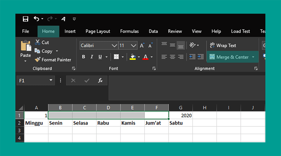 Kolom Pengaturan di Microsoft Excel