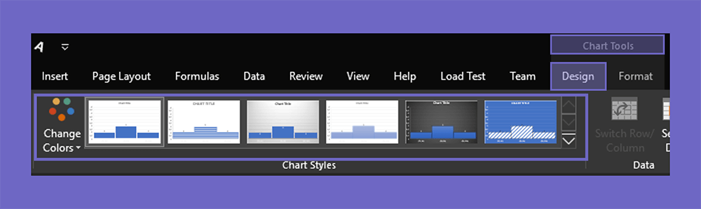 Menu Desain Untuk Mengatur Jenis Format Statistik