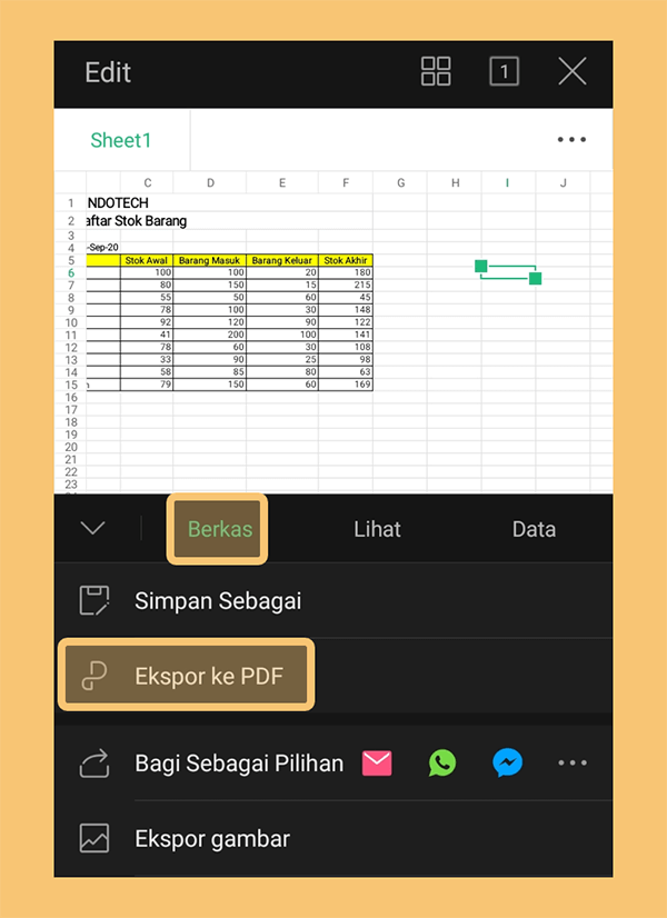 WPS Office Export ke PDF