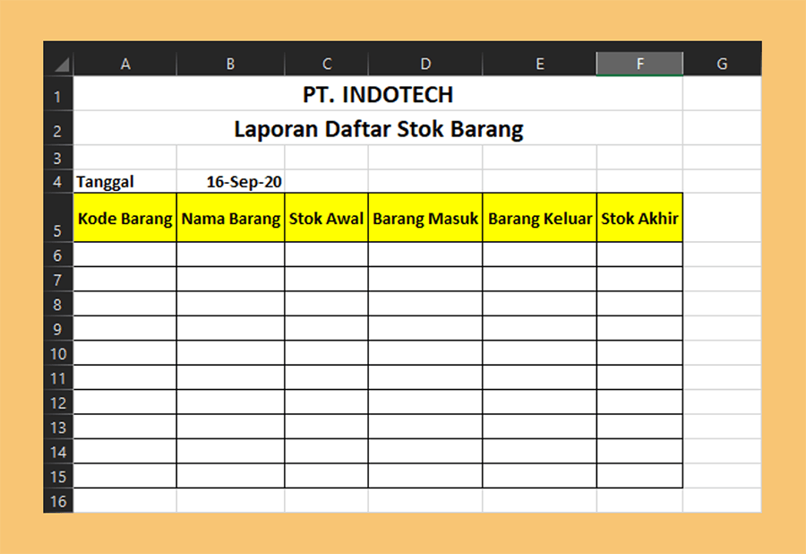 Keluar Masuk Contoh Laporan Stok Barang Harian Excel