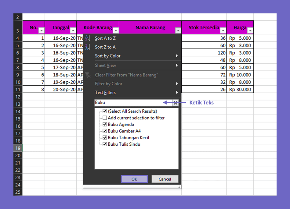 Dropdown Filter