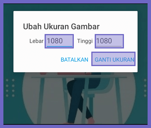 Setting Ukuran Foto Profil di Picsart