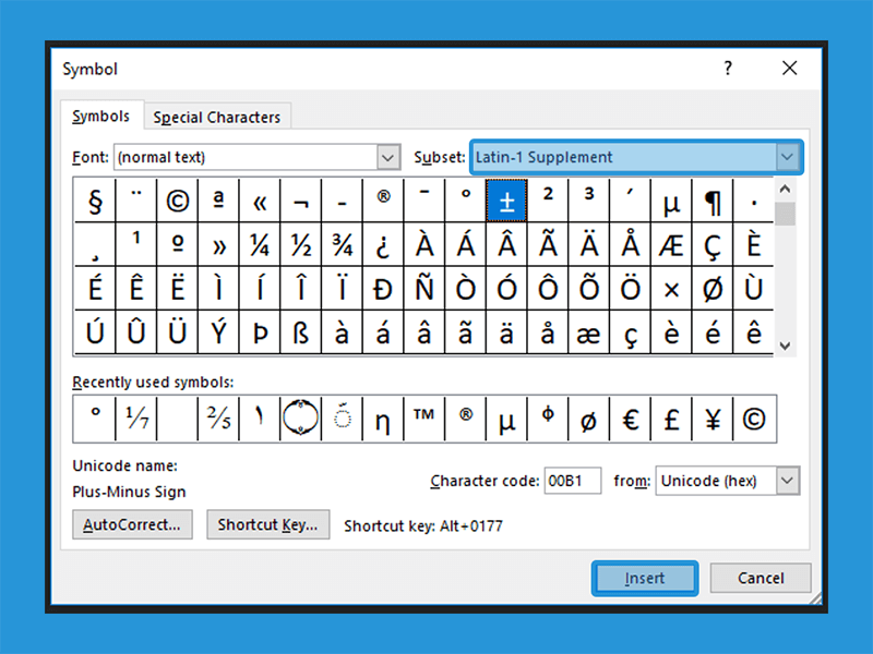 Contoh Menu Simbol