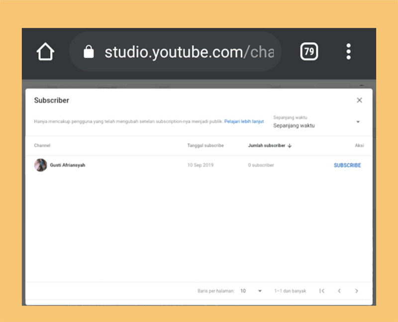 Contoh Suscriber Youtube