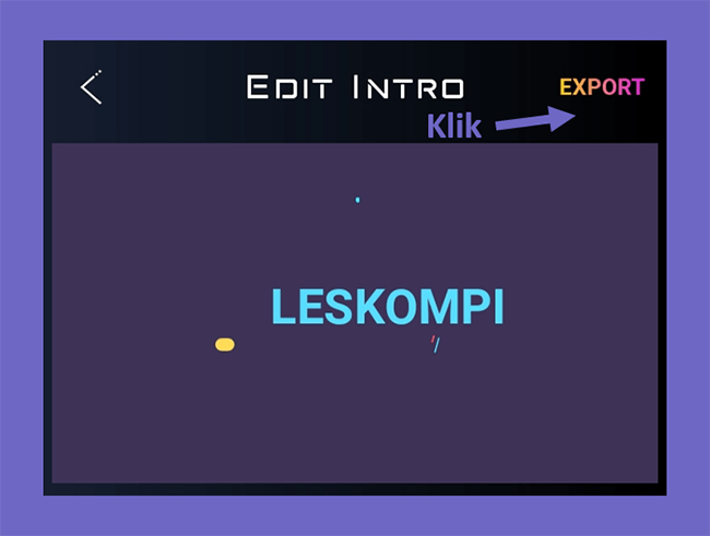 Export Intro Video