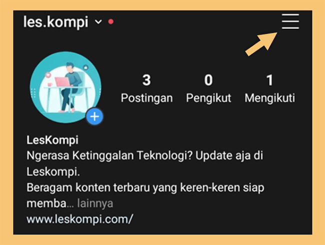 Halaman Profil Aplikasi IG
