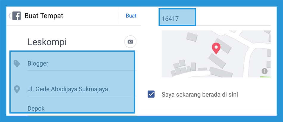 Setting Informasi Tempat Baru di Facebook