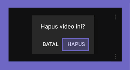 Hapus Video Youtube di Aplikasi HP