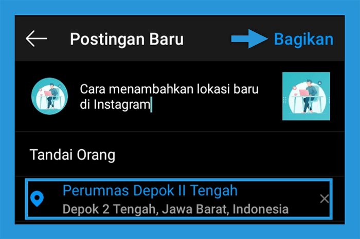 Lokasi Ditambah di IG