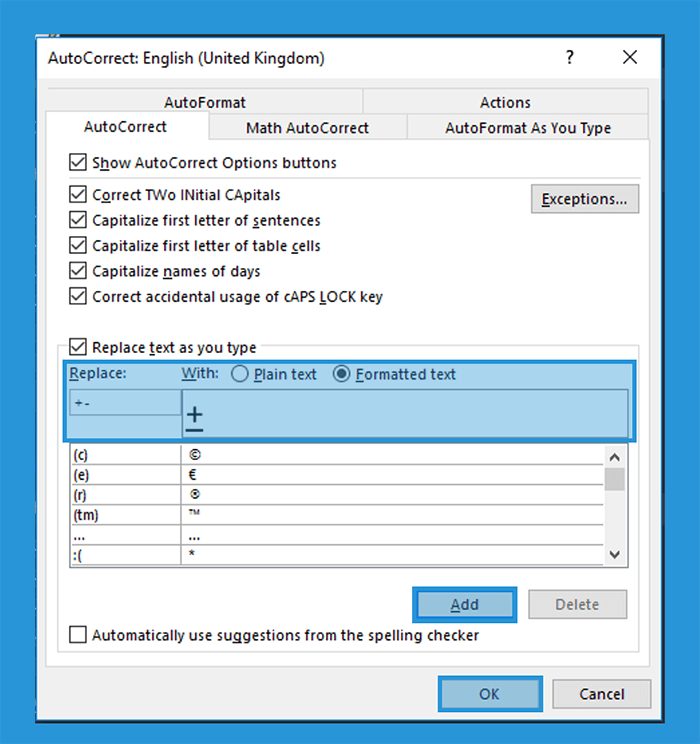 Setting Simbol Kurang Lebih