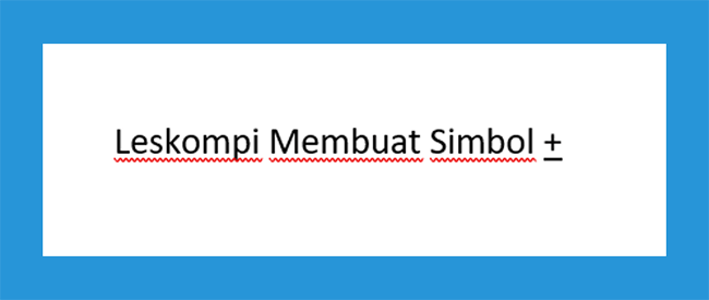 Contoh Simbol Kurang Lebih di Word