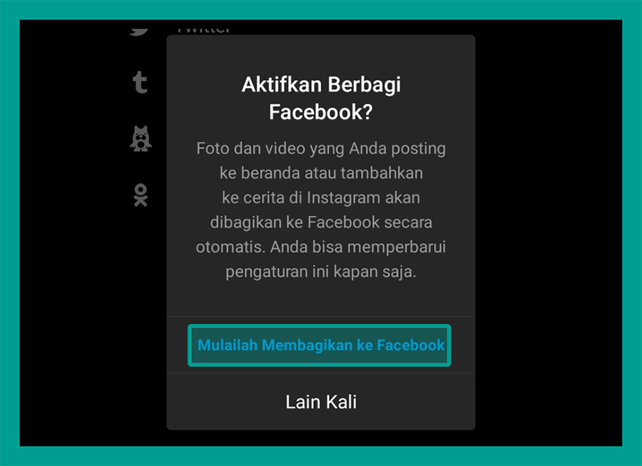 Connect IG ke FB