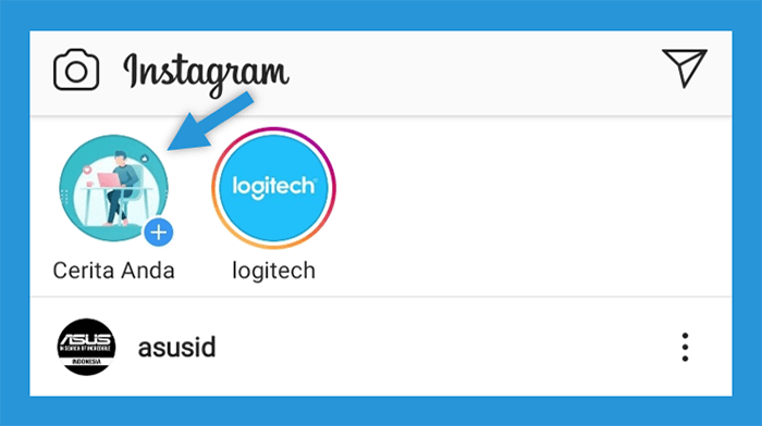 Tombol Cerita Anda di Instagram