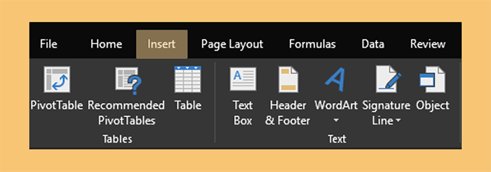 Menu Header di Excel