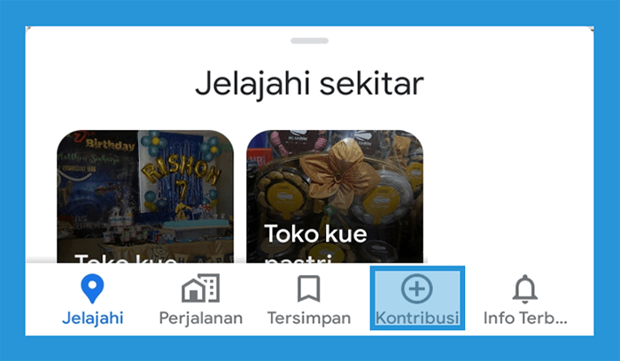 Menu Kontribusi di Maps