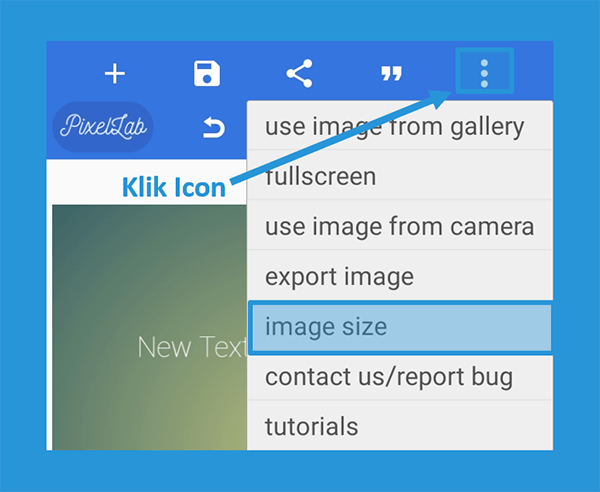 Pengaturan Size Image Pixelab