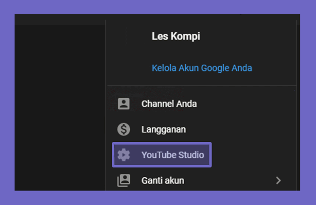 Pengaturan Youtube Studio