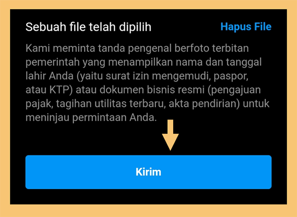 Kirim Verified Account Instagram