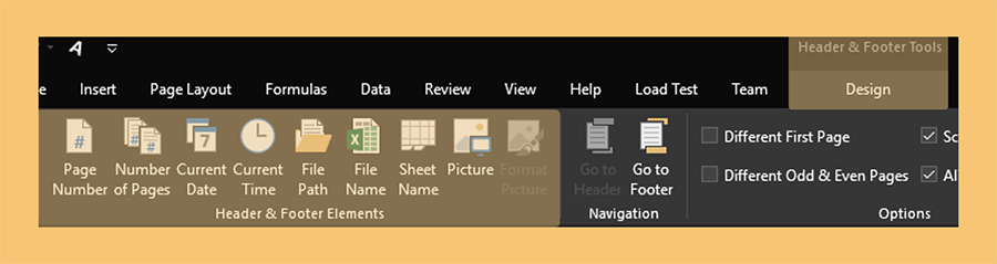 Pengaturan Custom Header di Excel