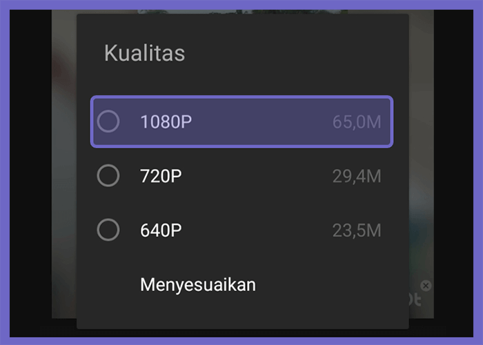 Atur Kualitas Video