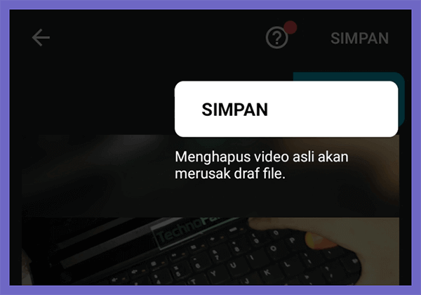 Simpan Video Diedit di Inshot