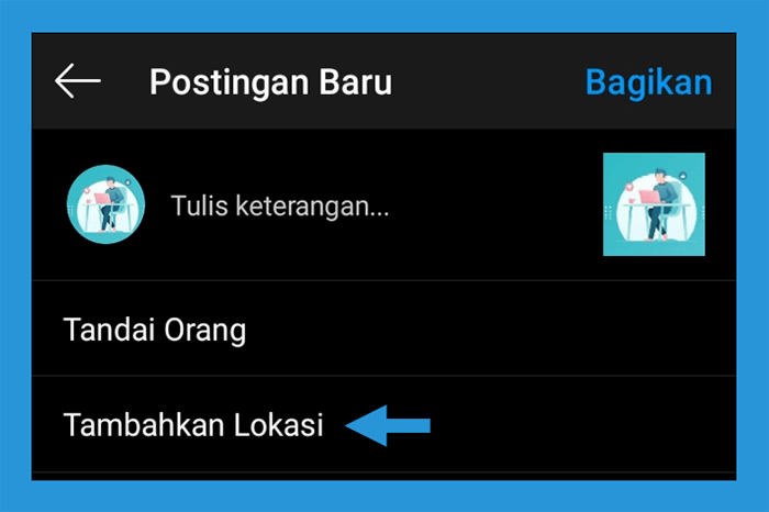 Tambahkan Lokasi Instagram