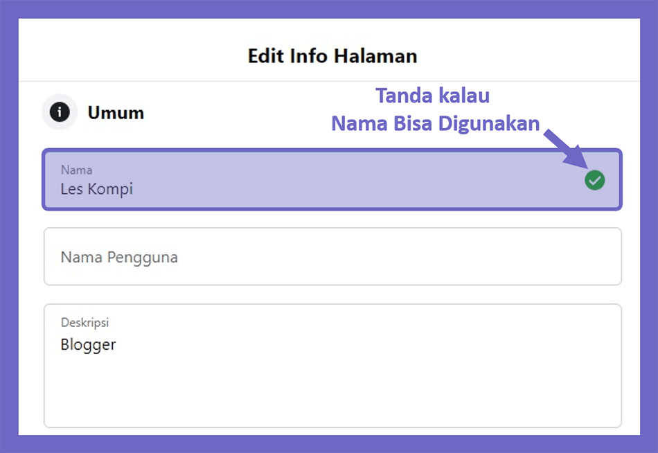 Atur Nama FP di Facebook