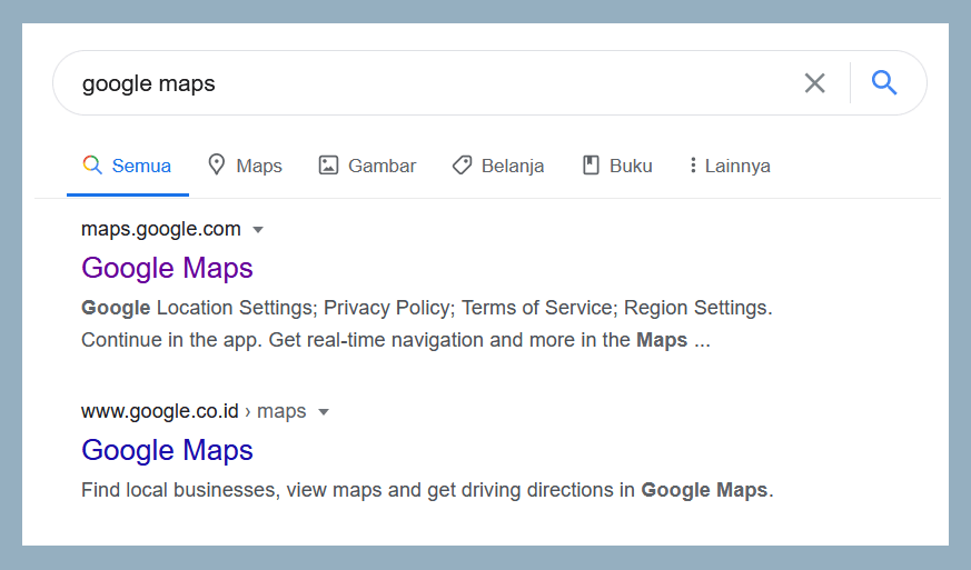 Buka Maps di Browser
