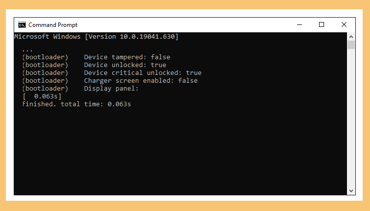 Contoh Status Unlock Bootloader
