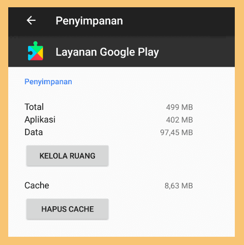 Hapus Cache Google Play