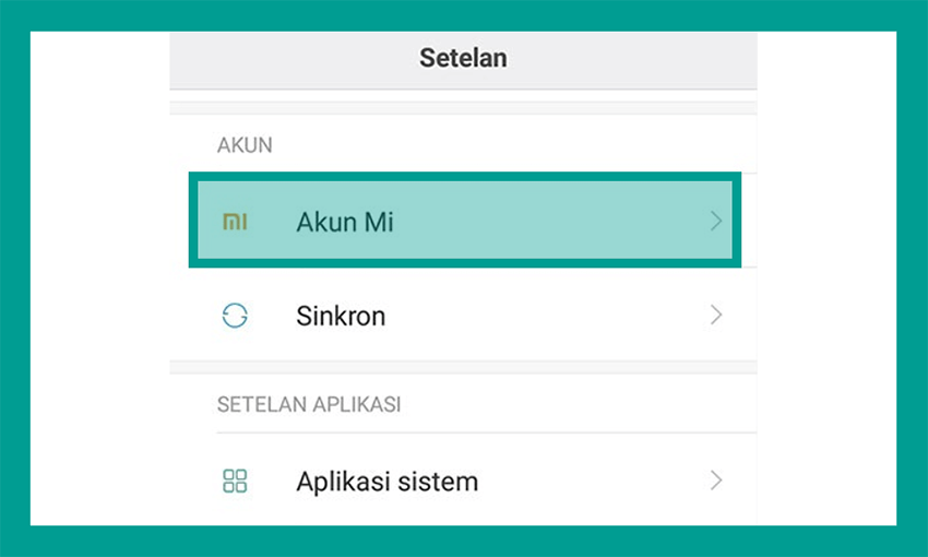 Pengaturan MI di Setelan