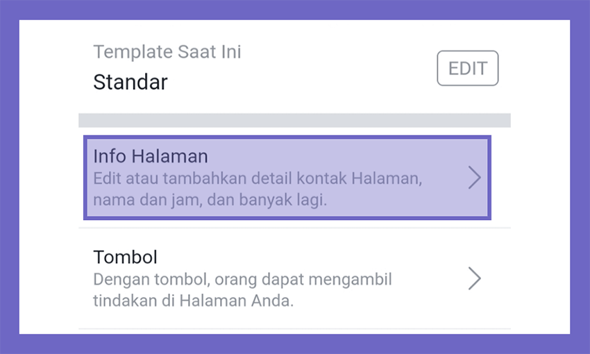 Info Halaman di Facebook