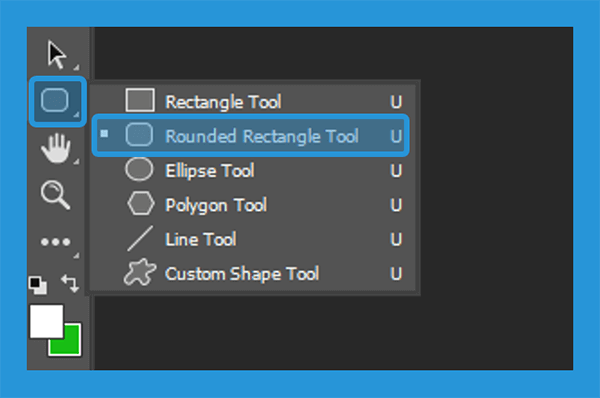 Rounded Rectangle Tool di Photoshop