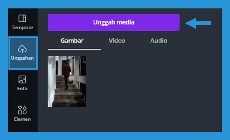 Unggah Media di Canva