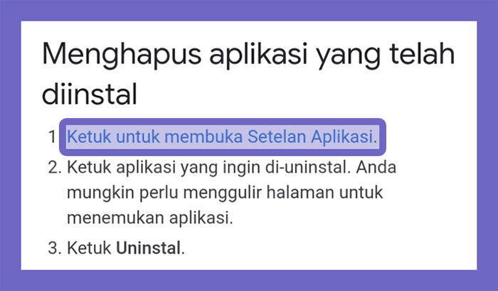 Opsi Nonaktifkan Aplikasi