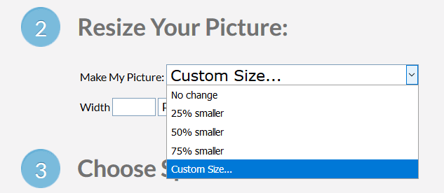 Setting Custom Size