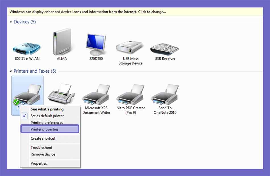 Printer Properties Windows