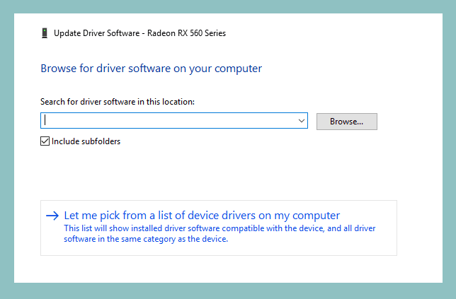 Tambahkan driver VGA Windows baru