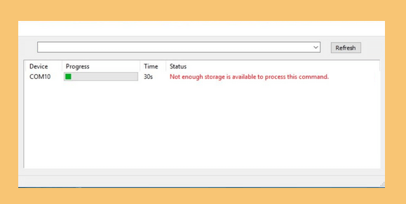 Error Not Enough Storage is Available to Process this Command