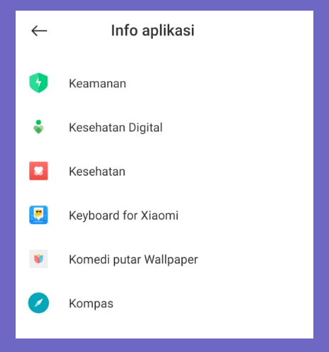 Pilih Aplikasi Bawaan yang Ingin Dihapus