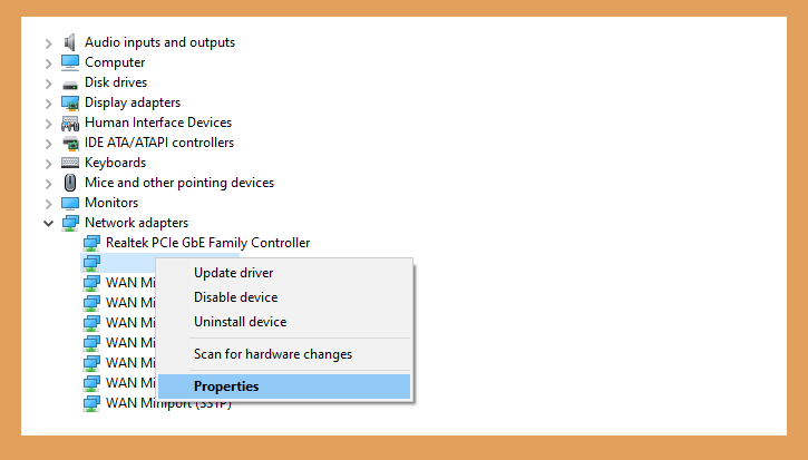 Properties Adapter WiFi