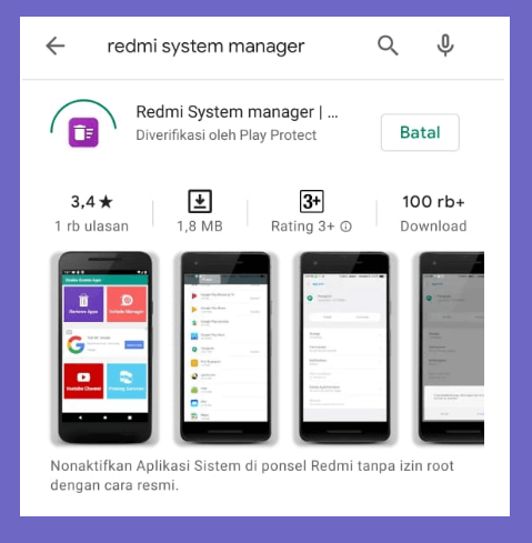 Redmi System Manager di Playstore