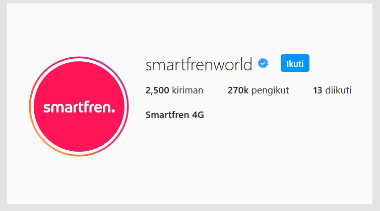 Akun Instagram Smartfren