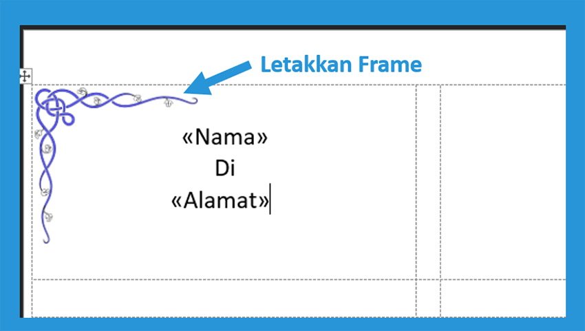 Tambahkan Motif di Label Undangan