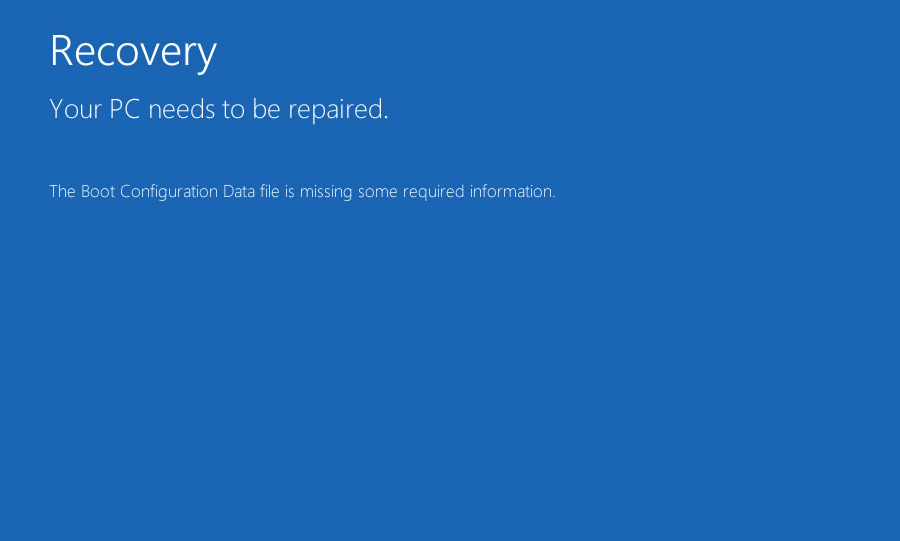 Contoh Windows Error Recovery di Windows 10