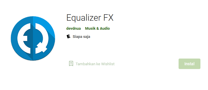 Aplikasi Equalizer FX di Playstore