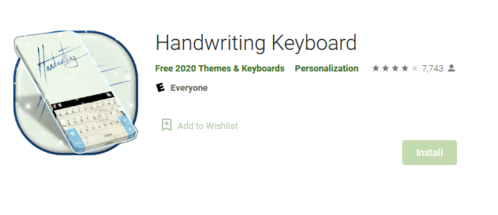 Aplikasi Handwriting Keyboard HP